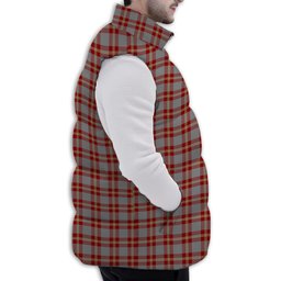 ScotsTee Shop Scottish Perry Arisaid Premium Tartan Puffer Vest Winter White Duck Down Vest Sleeveless