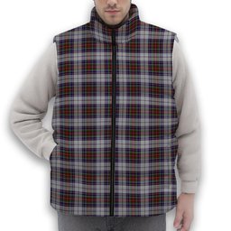 ScotsTee Shop Scottish MacBeth Dress Premium Tartan Puffer Vest Winter White Duck Down Vest Sleeveless
