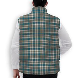 ScotsTee Shop Scottish Livingstone Dress Ancient Premium Tartan Puffer Vest Winter White Duck Down Vest Sleeveless