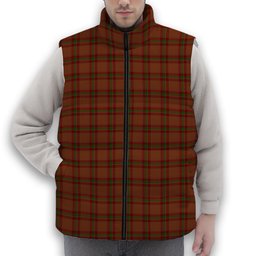 ScotsTee Shop Scottish McBrayer Premium Tartan Puffer Vest Winter White Duck Down Vest Sleeveless
