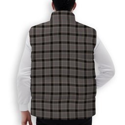 ScotsTee Shop Scottish Sobieski-Stewart Premium Tartan Puffer Vest Winter White Duck Down Vest Sleeveless