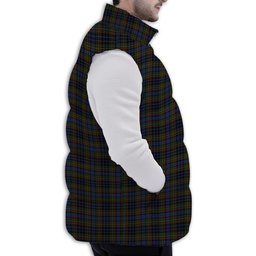 ScotsTee Shop Scottish MacClellan Premium Tartan Puffer Vest Winter White Duck Down Vest Sleeveless
