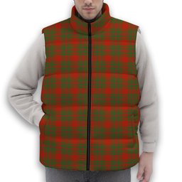 ScotsTee Shop Scottish MacKintosh Red Ancient Premium Tartan Puffer Vest Winter White Duck Down Vest Sleeveless