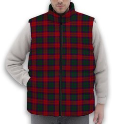 ScotsTee Shop Scottish MacNab 1950 Trade Version Premium Tartan Puffer Vest Winter White Duck Down Vest Sleeveless