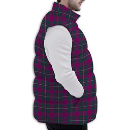 ScotsTee Shop Scottish Gregor Hunting Modern Premium Tartan Puffer Vest Winter White Duck Down Vest Sleeveless