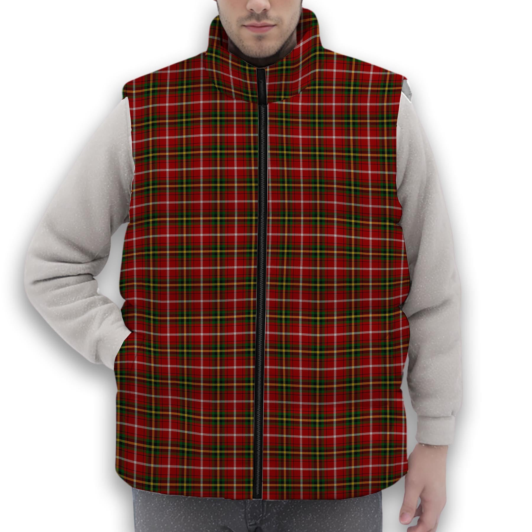 ScotsTee Shop Scottish Thirkill Dalgliesh Premium Tartan Puffer Vest Winter White Duck Down Vest Sleeveless