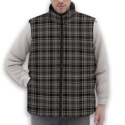 ScotsTee Shop Scottish Southwick Premium Tartan Puffer Vest Winter White Duck Down Vest Sleeveless