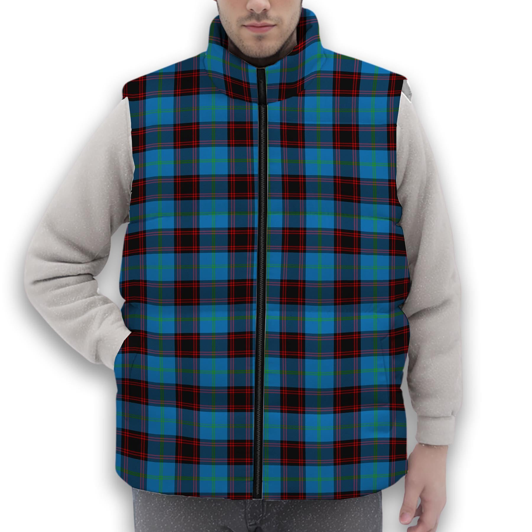 ScotsTee Shop Scottish Wedderburn Ancient Premium Tartan Puffer Vest Winter White Duck Down Vest Sleeveless