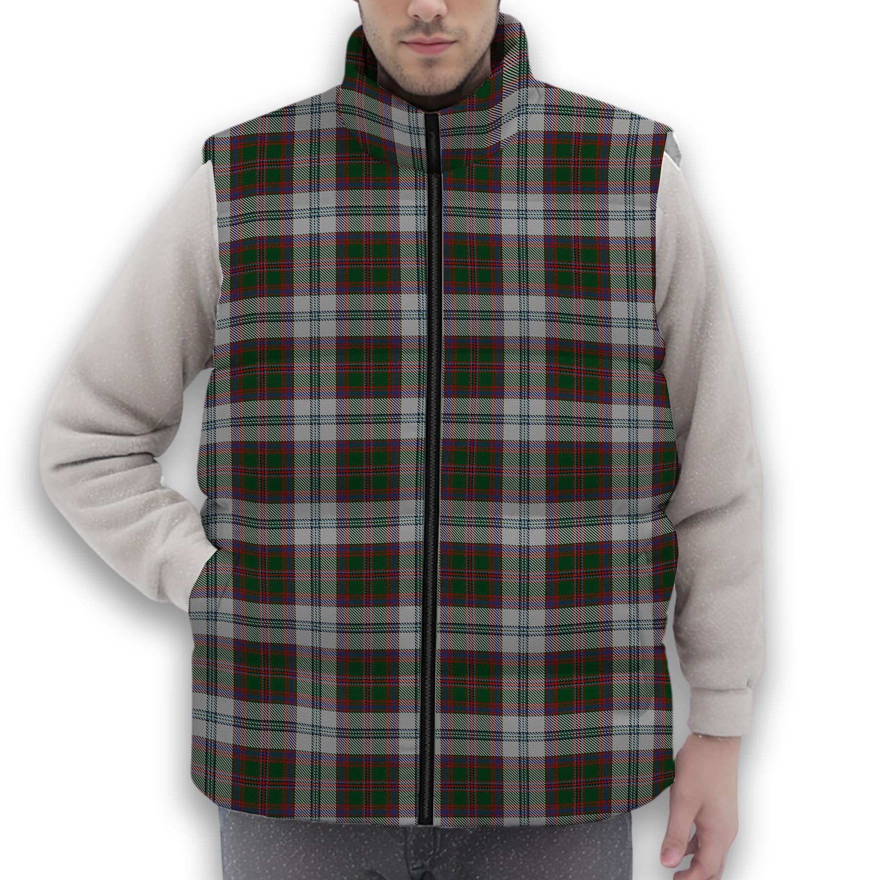 ScotsTee Shop Scottish Stewart of Appin Dress Premium Tartan Puffer Vest Winter White Duck Down Vest Sleeveless