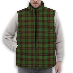 ScotsTee Shop Scottish McFie Hunting Ancient Premium Tartan Puffer Vest Winter White Duck Down Vest Sleeveless