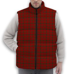 ScotsTee Shop Scottish MacDonald of Belfinlay Premium Tartan Puffer Vest Winter White Duck Down Vest Sleeveless