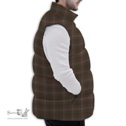 ScotsTee Shop Scottish Kennedy Weathered Premium Tartan Puffer Vest Winter White Duck Down Vest Sleeveless