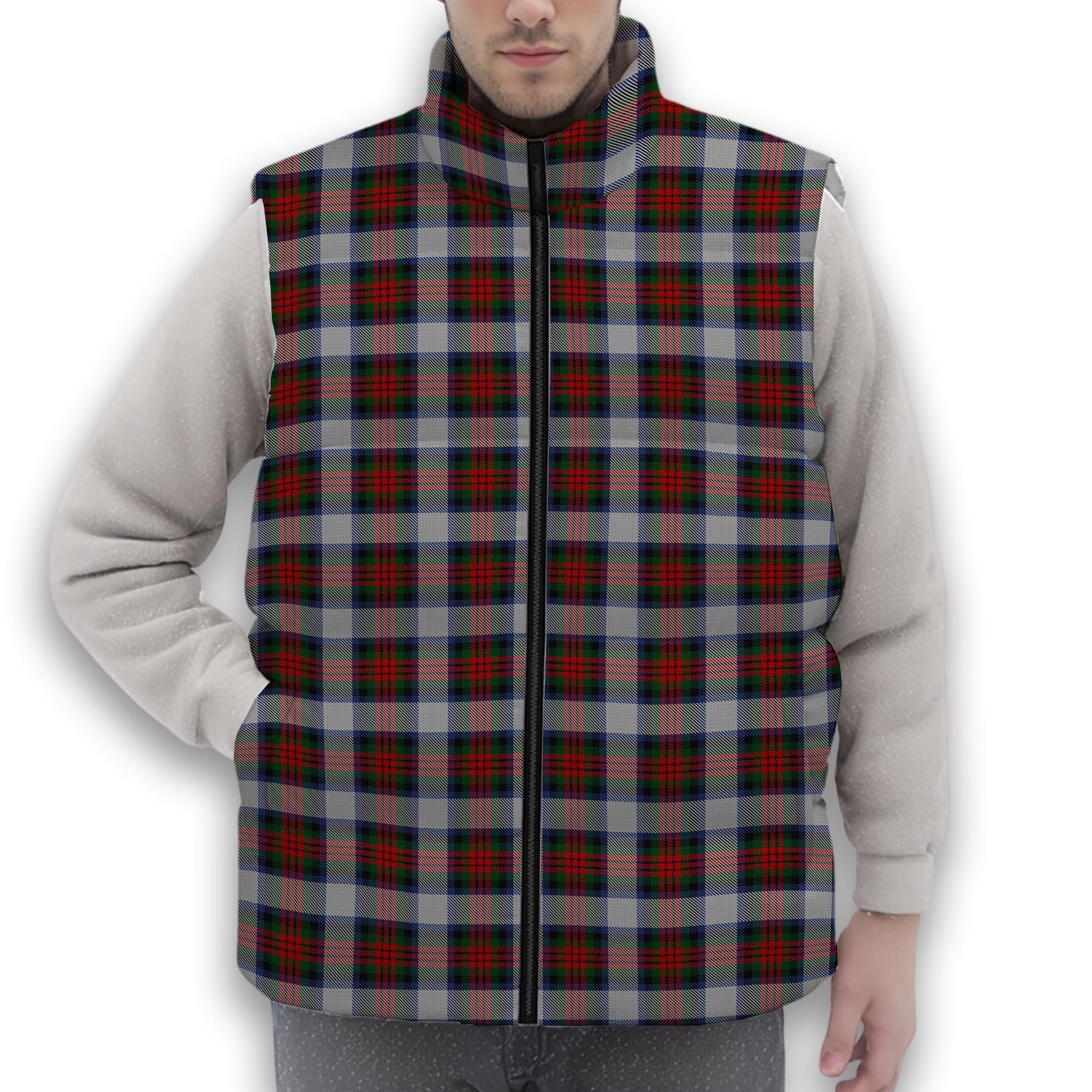 ScotsTee Shop Scottish MacDuff Dress 5 Premium Tartan Puffer Vest Winter White Duck Down Vest Sleeveless