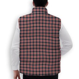ScotsTee Shop Scottish Robertson Dress #2 Modern Premium Tartan Puffer Vest Winter White Duck Down Vest Sleeveless