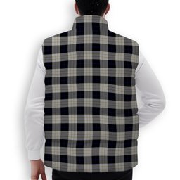 ScotsTee Shop Scottish Kennison Premium Tartan Puffer Vest Winter White Duck Down Vest Sleeveless