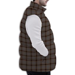 ScotsTee Shop Scottish Thompson special grey Premium Tartan Puffer Vest Winter White Duck Down Vest Sleeveless