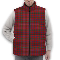 ScotsTee Shop Scottish Lumsden Waistcoat Modern Premium Tartan Puffer Vest Winter White Duck Down Vest Sleeveless