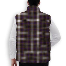 ScotsTee Shop Scottish MacDonell of Glengarry Dress Modern Premium Tartan Puffer Vest Winter White Duck Down Vest Sleeveless