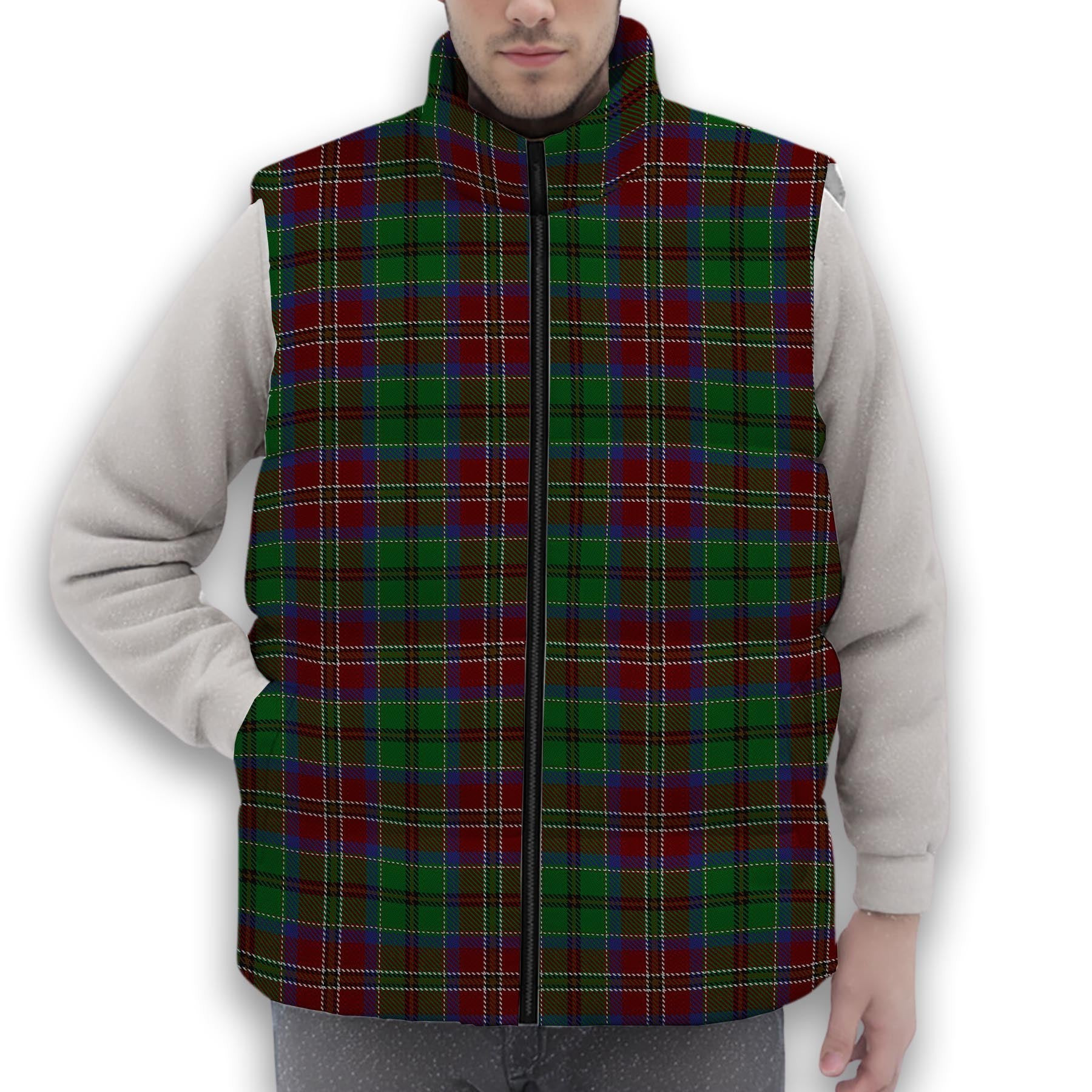 ScotsTee Shop Scottish McCulloch Premium Tartan Puffer Vest Winter White Duck Down Vest Sleeveless