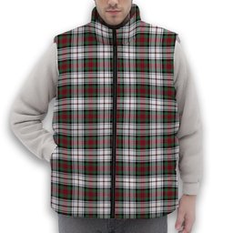 ScotsTee Shop Scottish MacDuff Dress Modern Premium Tartan Puffer Vest Winter White Duck Down Vest Sleeveless