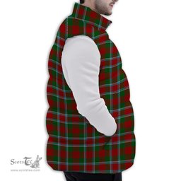 ScotsTee Shop Scottish Menzies 2 Premium Tartan Puffer Vest Winter White Duck Down Vest Sleeveless