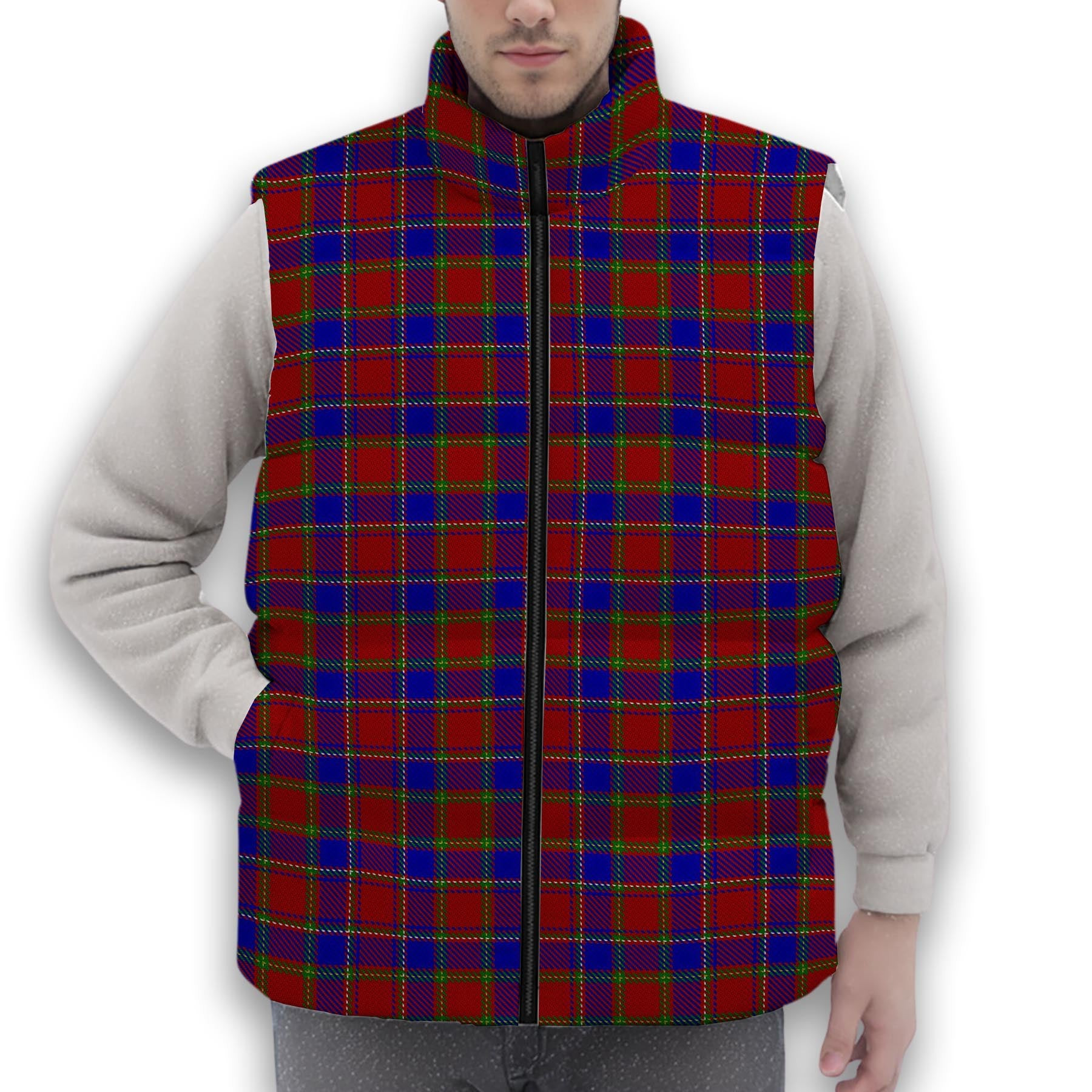 ScotsTee Shop Scottish Mair Premium Tartan Puffer Vest Winter White Duck Down Vest Sleeveless