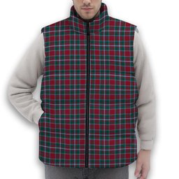 ScotsTee Shop Scottish Spence Modern Clan Premium Tartan Puffer Vest Winter White Duck Down Vest Sleeveless