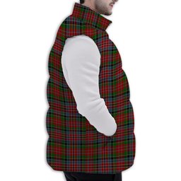ScotsTee Shop Scottish MacPherson Ancient Premium Tartan Puffer Vest Winter White Duck Down Vest Sleeveless