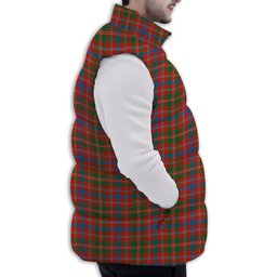 ScotsTee Shop Scottish McDonald of Glenaladale Ancient Premium Tartan Puffer Vest Winter White Duck Down Vest Sleeveless