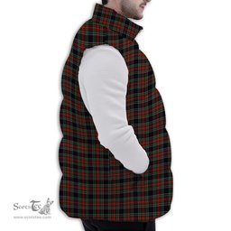 ScotsTee Shop Scottish Stewart Black 3 Premium Tartan Puffer Vest Winter White Duck Down Vest Sleeveless