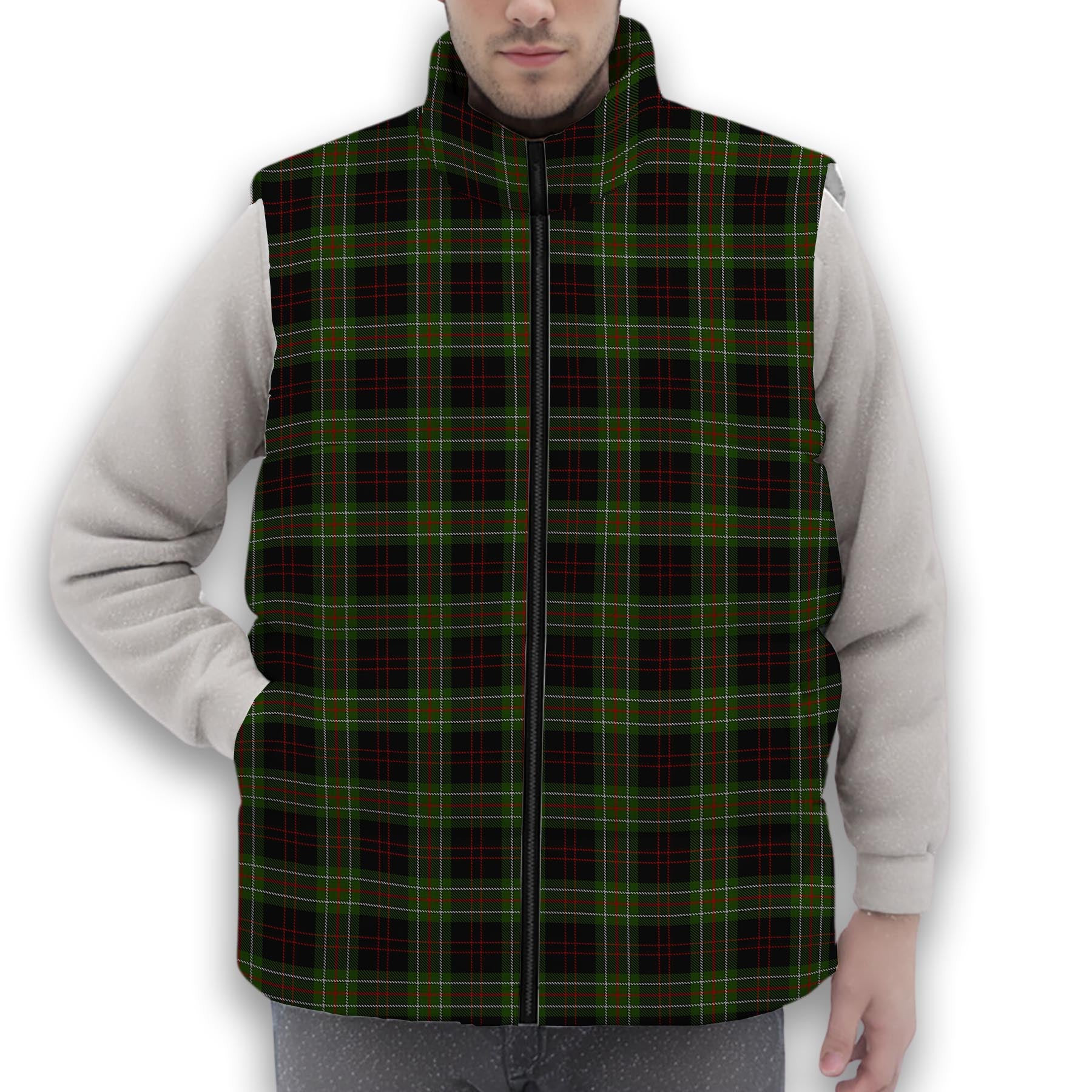 ScotsTee Shop Scottish MacDiarmid Premium Tartan Puffer Vest Winter White Duck Down Vest Sleeveless
