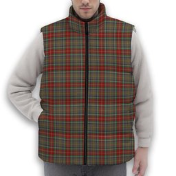 ScotsTee Shop Scottish Muirhead Hunting Modern Premium Tartan Puffer Vest Winter White Duck Down Vest Sleeveless