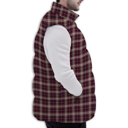 ScotsTee Shop Scottish MacFarlane Dress Premium Tartan Puffer Vest Winter White Duck Down Vest Sleeveless