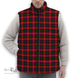 ScotsTee Shop Scottish Riddell Premium Tartan Puffer Vest Winter White Duck Down Vest Sleeveless