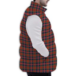 ScotsTee Shop Scottish MacDuff Ancient Premium Tartan Puffer Vest Winter White Duck Down Vest Sleeveless