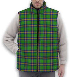 ScotsTee Shop Scottish New Mexico Premium Tartan Puffer Vest Winter White Duck Down Vest Sleeveless