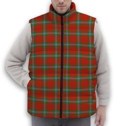 ScotsTee Shop Scottish McLaine of Loch Buie Ancient Premium Tartan Puffer Vest Winter White Duck Down Vest Sleeveless