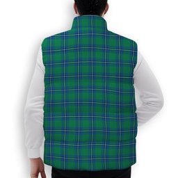 ScotsTee Shop Scottish Irvine Ancient Premium Tartan Puffer Vest Winter White Duck Down Vest Sleeveless