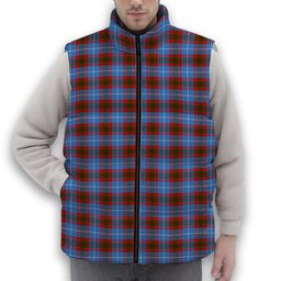 ScotsTee Shop Scottish Preston Premium Tartan Puffer Vest Winter White Duck Down Vest Sleeveless