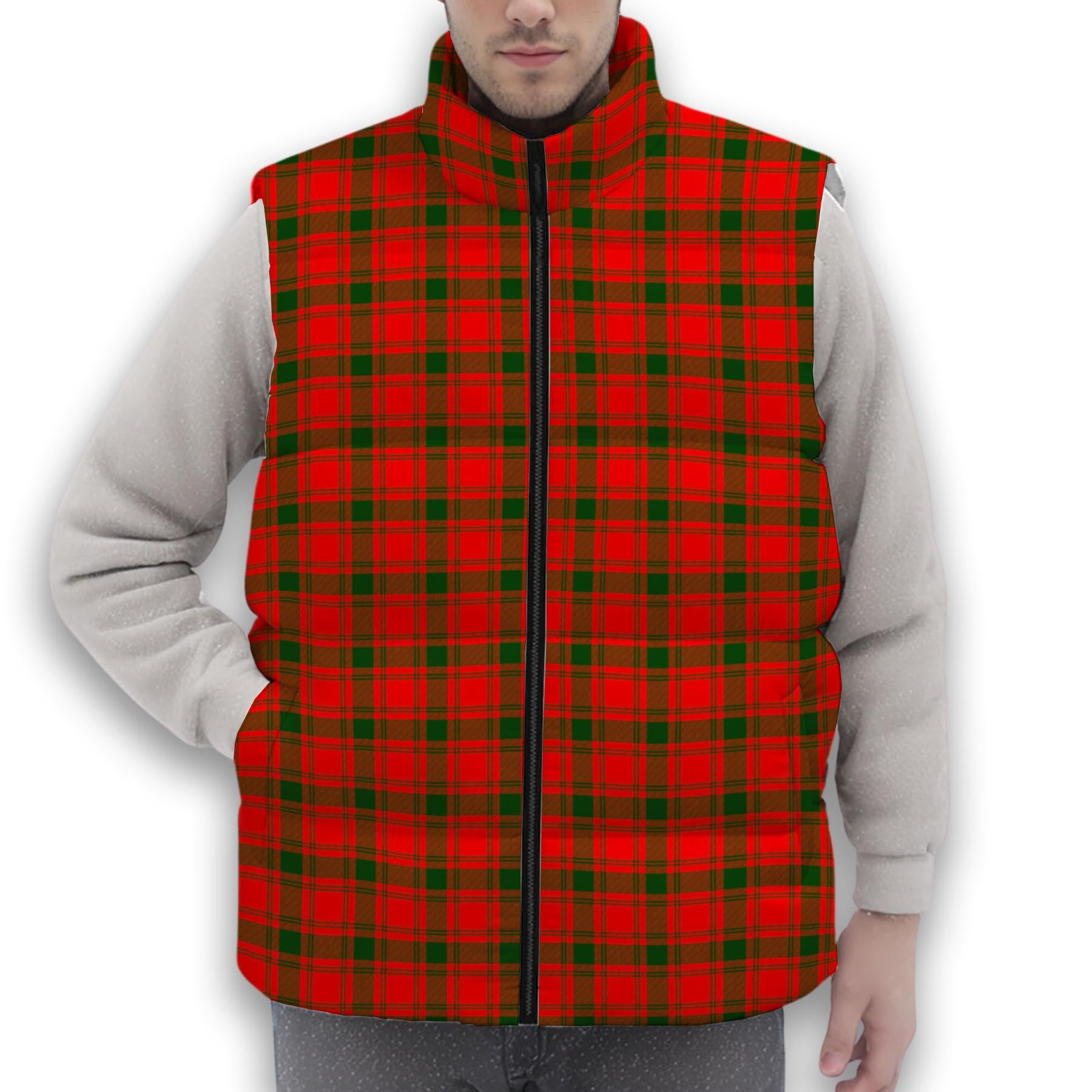 ScotsTee Shop Scottish McQuary Modern Premium Tartan Puffer Vest Winter White Duck Down Vest Sleeveless