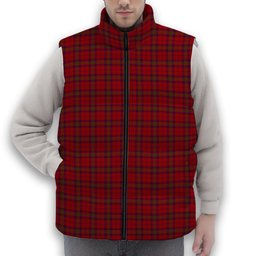 ScotsTee Shop Scottish Ross Old Premium Tartan Puffer Vest Winter White Duck Down Vest Sleeveless