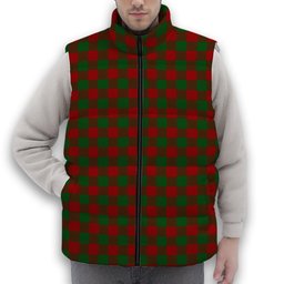ScotsTee Shop Scottish Moncrieff Premium Tartan Puffer Vest Winter White Duck Down Vest Sleeveless