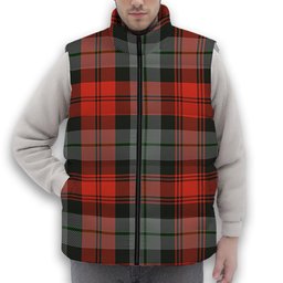 ScotsTee Shop Scottish MacLachlan Weathered Premium Tartan Puffer Vest Winter White Duck Down Vest Sleeveless