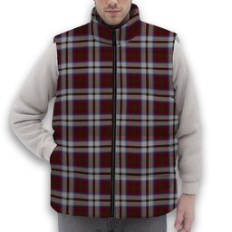 ScotsTee Shop Scottish McCulloch Dress Premium Tartan Puffer Vest Winter White Duck Down Vest Sleeveless