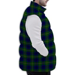 ScotsTee Shop Scottish Johnston Modern Premium Tartan Puffer Vest Winter White Duck Down Vest Sleeveless