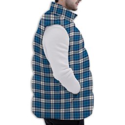 ScotsTee Shop Scottish Hutton SC Premium Tartan Puffer Vest Winter White Duck Down Vest Sleeveless