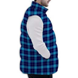 ScotsTee Shop Scottish McKerrell Premium Tartan Puffer Vest Winter White Duck Down Vest Sleeveless