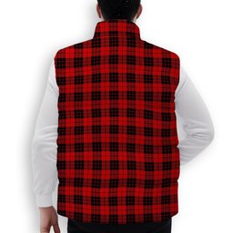 ScotsTee Shop Scottish McLeod of Raasay Modern Premium Tartan Puffer Vest Winter White Duck Down Vest Sleeveless