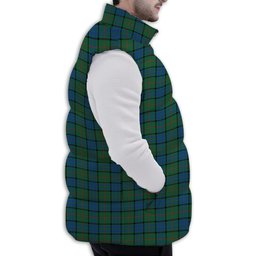 ScotsTee Shop Scottish Lauder Premium Tartan Puffer Vest Winter White Duck Down Vest Sleeveless