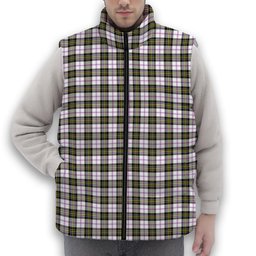 ScotsTee Shop Scottish McPherson Dress Modern Premium Tartan Puffer Vest Winter White Duck Down Vest Sleeveless